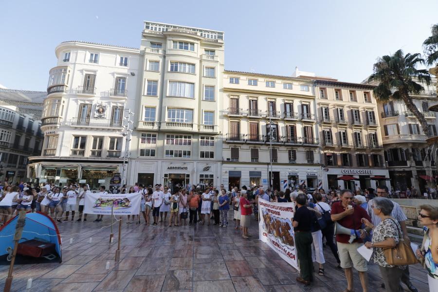 Círculo del silencio de julio en la Plaza de la Constitución