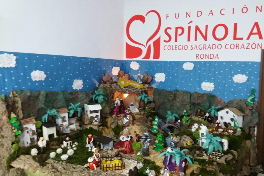 Belén del colegio Sagrado Corazón Ronda-Fundación Spínola. Hecho por los padres y alumnos del centro