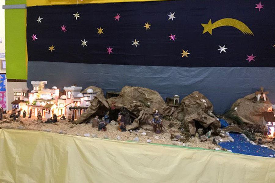 Belén del colegio Obispo San Patricio, de la Fundación Victoria, en Malaga