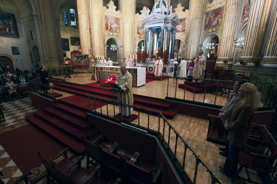 Misa de Navidad en la Catedral de Málaga. FOTO: M. ZAMORA