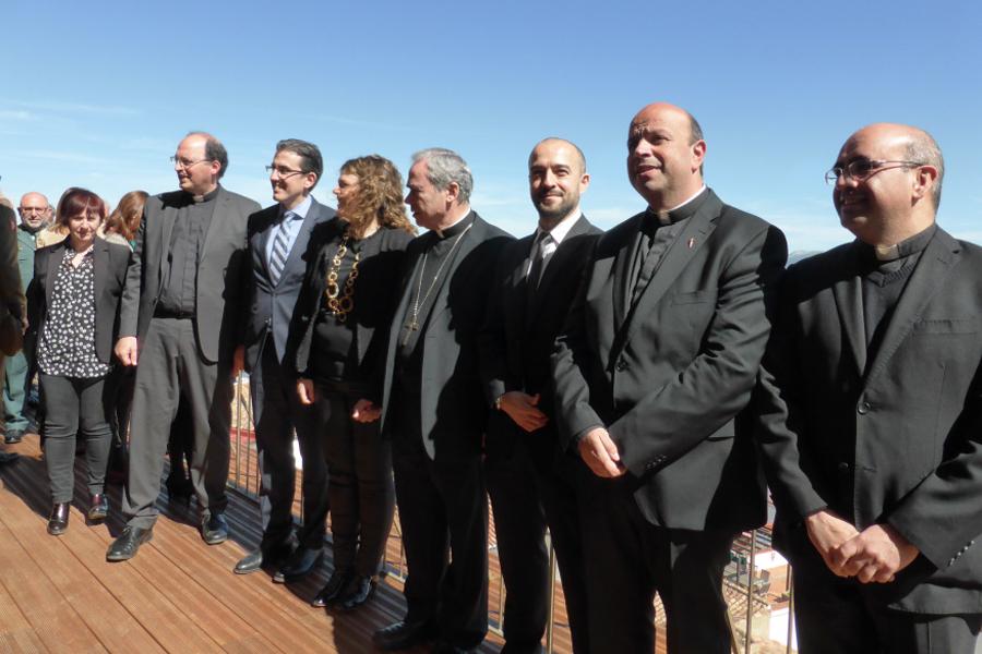 Inauguración de la visita a las cornisas de Santa María la Mayor de Ronda