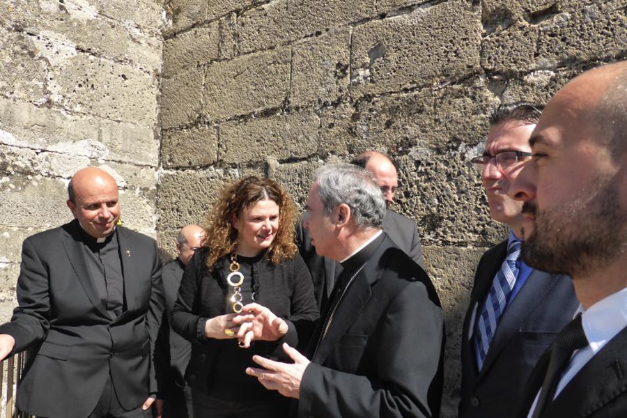 Inauguración de la visita a las cornisas de Santa María la Mayor de Ronda