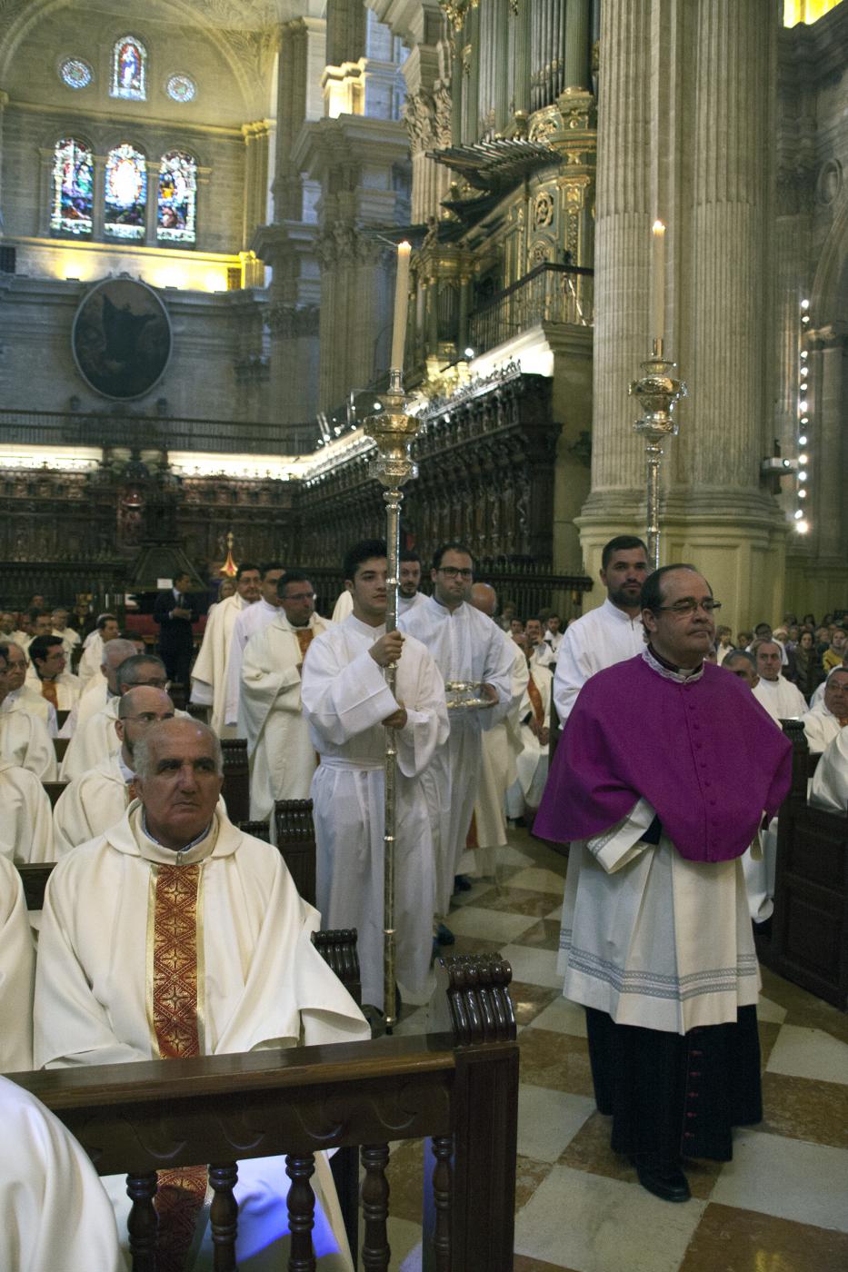 Misa Crismal en el Miércoles Santo de 2017 en la Catedral de Málaga