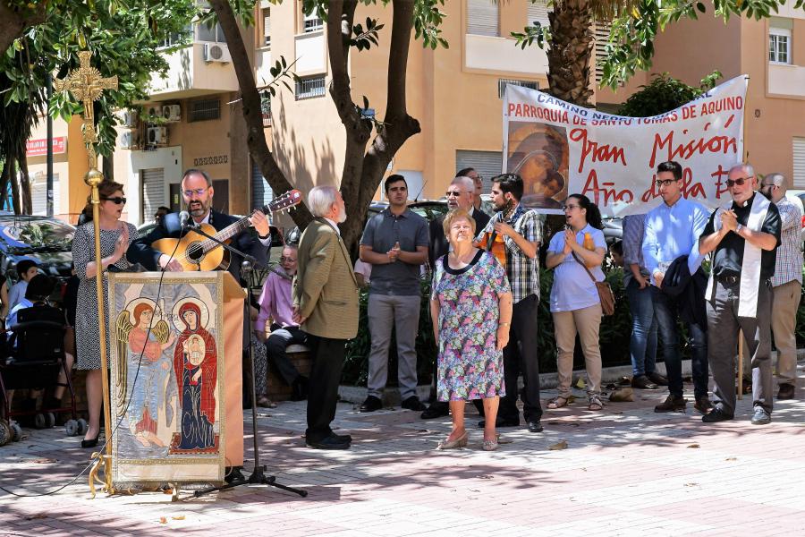 Misión en las plazas de la parroquia de Santo Tomás