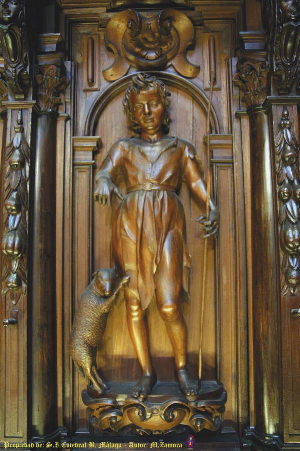 San Juan Bautista en el coro de la Catedral de Málaga