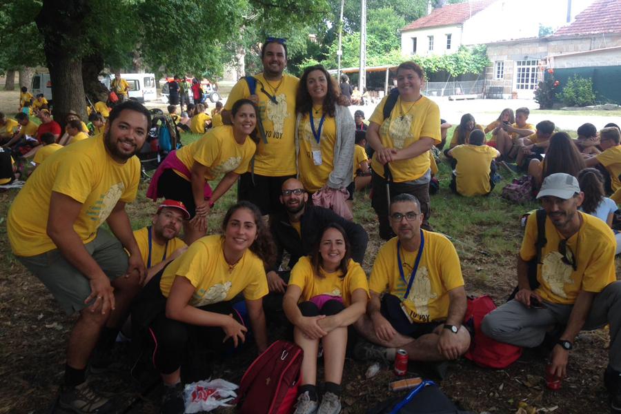 Miembros de la Delegación de Juventud en el Camino de Santiago organizado por la ACG
