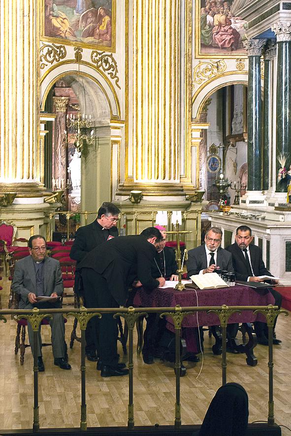 Momento de la apertura solemne de la Causa de Canonización de los mártires de Málaga. FOTO: M. ZAMORA
