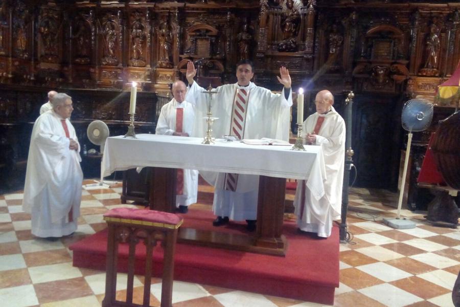 Eucaristía en el coro de la Catedral con motivo del 70 aniversario de la llegada a Málaga del Cardenal Ángel Herrera Oria como obispo