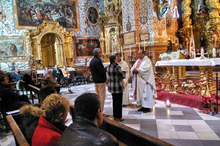 Eucaristía con motivo de la Fiesta de la Sagrada Familia organizada por el equipo de Pastoral Familiar de Antequera // C. RODRÍGUEZ