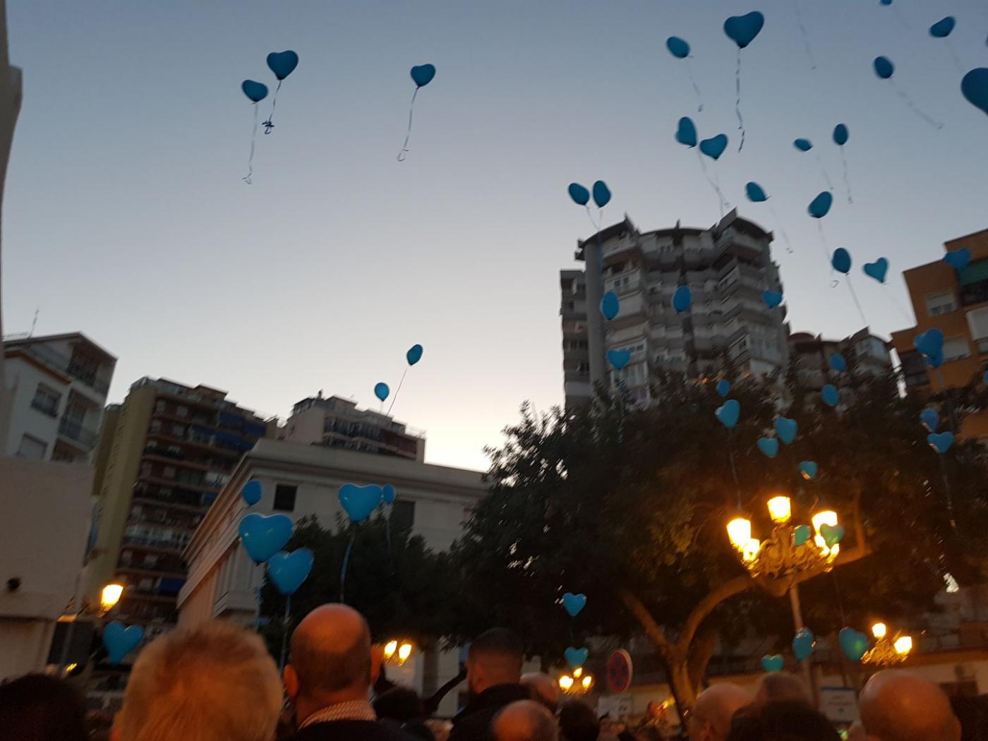 Acto en apoyo de la familia de Antonio Ortega, joven desaparecido en Torremolinos