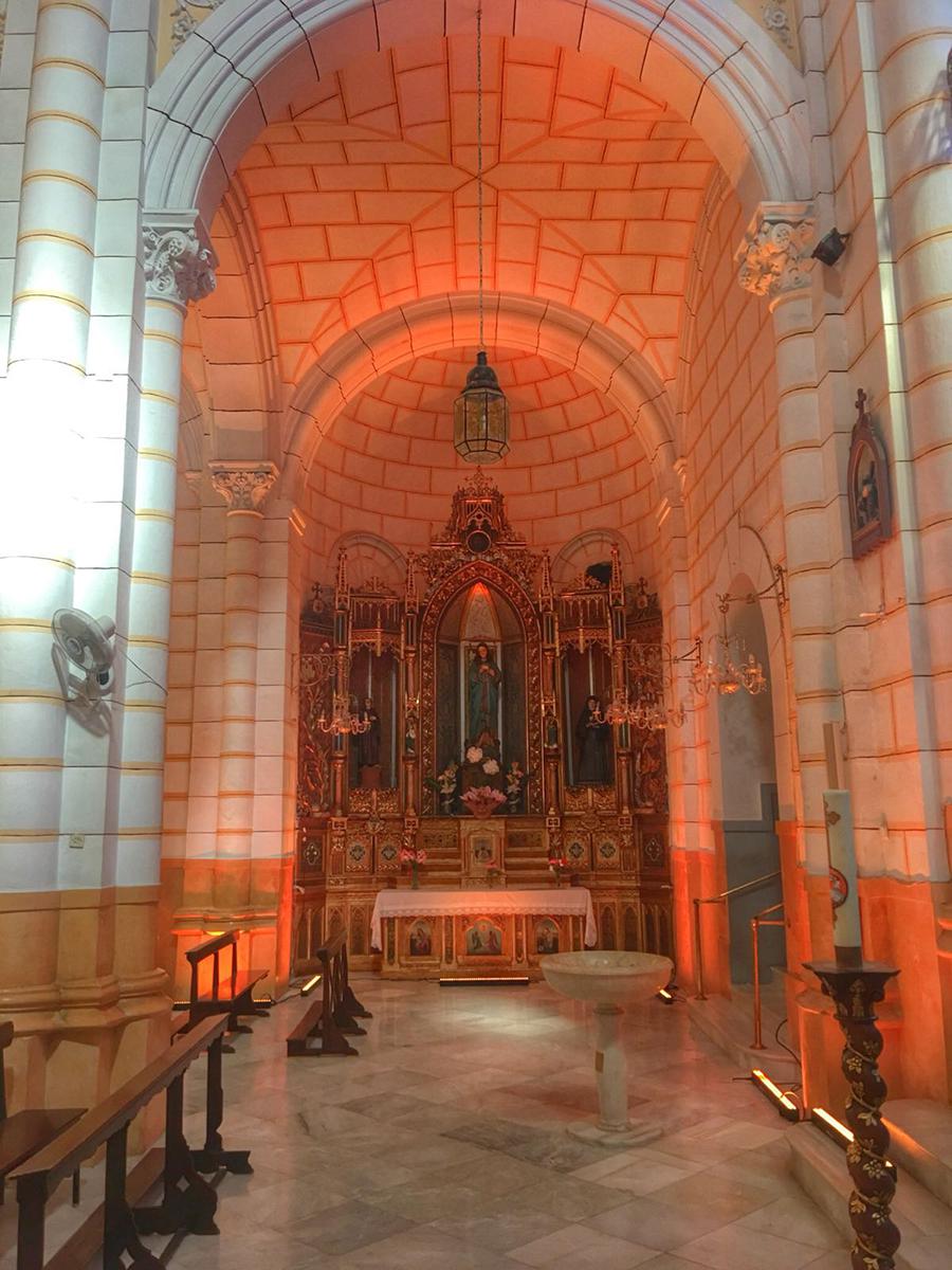 Iluminación especial del templo del Sagrado Corazón de Jesús con motivo del Centenario 