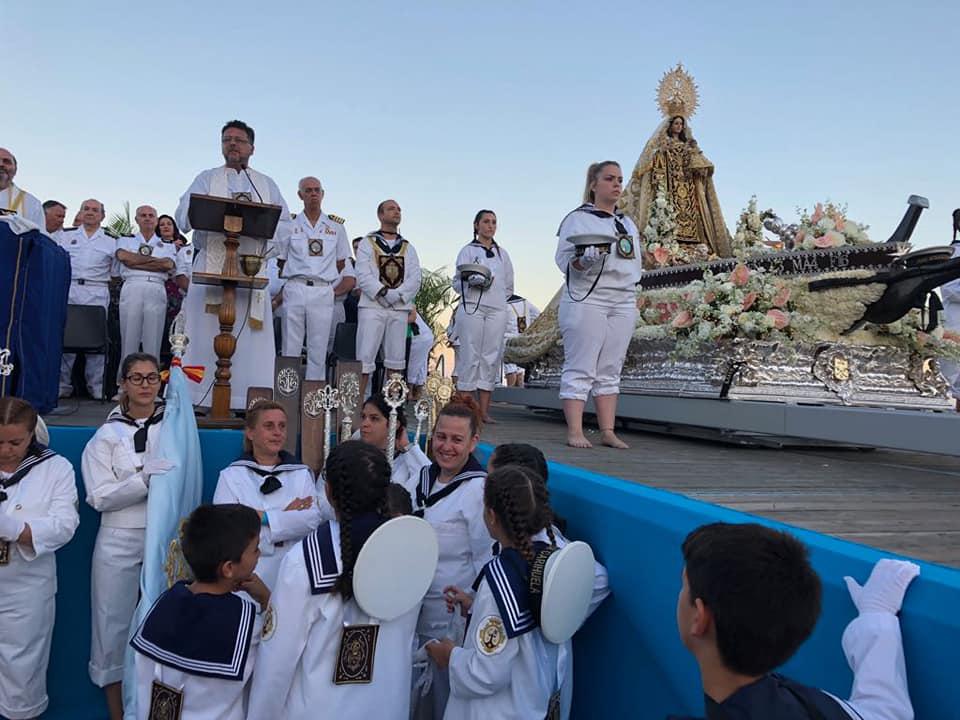 Acto de entrega de las llaves a la Virgen del Carmen de Torremolinos en el 25 aniversario de su patronazgo y nombramiento como alcaldesa honoraria