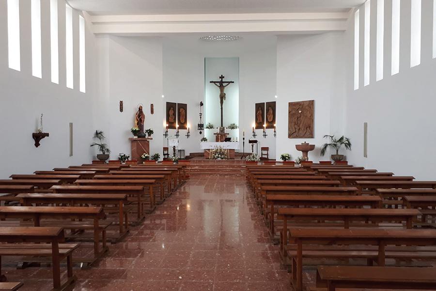 Aspecto actual de la parroquia de Benajarafe, tras la restauración