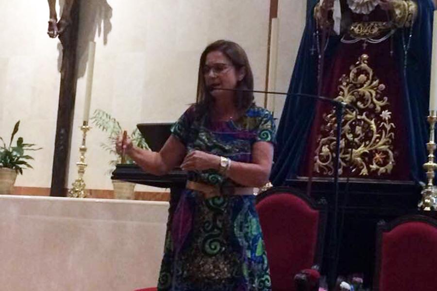 Pilar Chamorro, en la parroquia de San Isidro Labrador y Santa María de la cabeza en Cártama-Estación