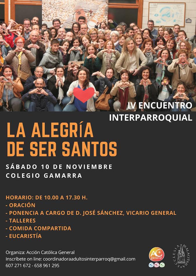 Cartel para el encuentro "La alegría de ser santos" de la Acción Católica General