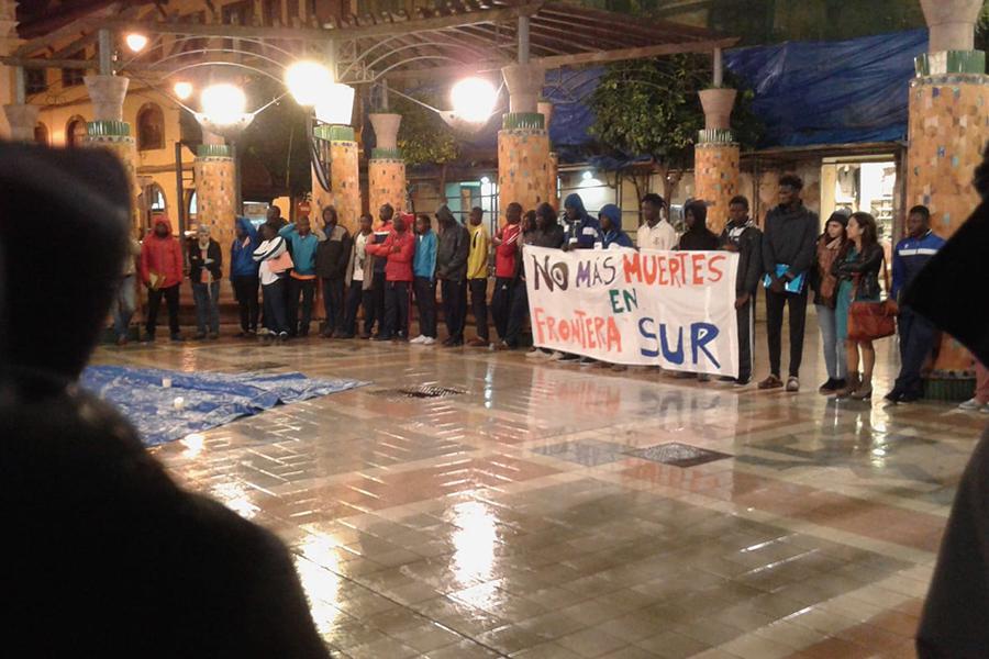 Silencio en Melilla por los migrantes fallecidos