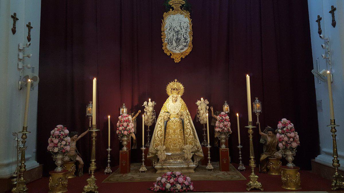 XXV aniversario de la bendición de la imagen de María Santísima Reina de los Cielos, titular de la Agrupación de Cofradías de Málaga (Iglesia San Julián-Málaga)