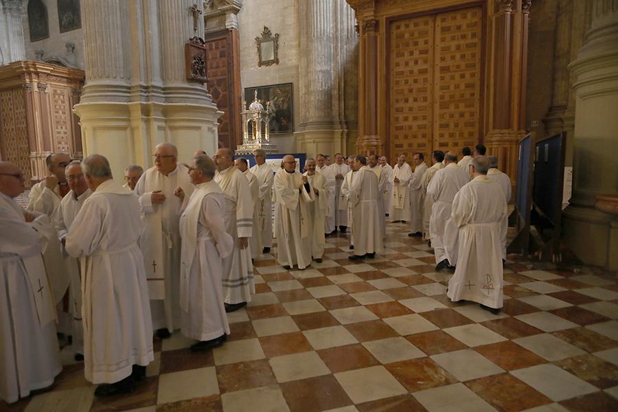 Misa Crismal celebrada en la Catedral de Málaga el 17 de abril de 2019 // S. FENOSA