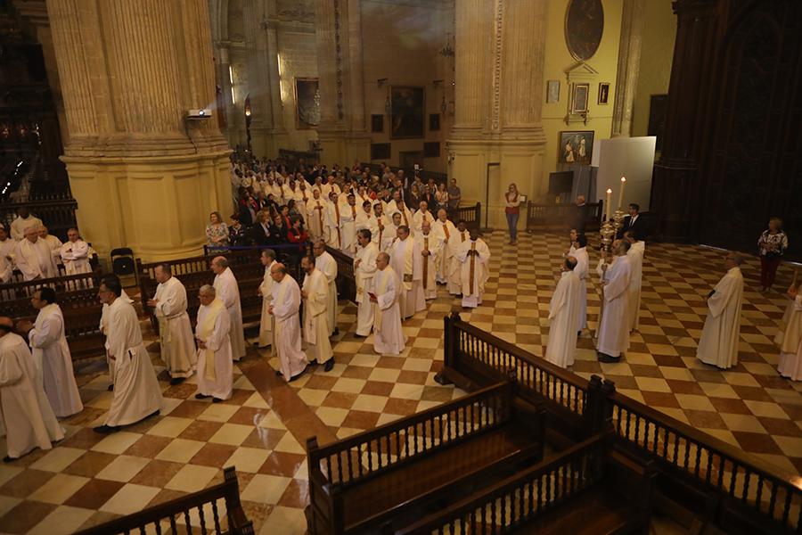 Misa Crismal celebrada en la Catedral de Málaga el 17 de abril de 2019 // S. FENOSA