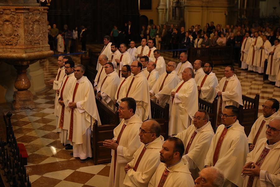 Misa Crismal celebrada en la Catedral de Málaga el 17 de abril de 2019 // S. FENOSA
