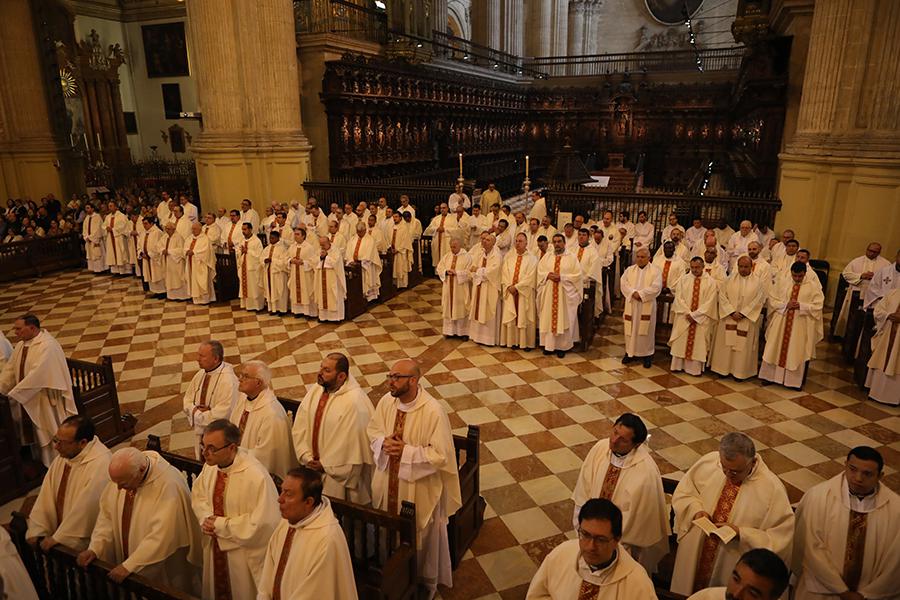 Misa Crismal celebrada en la Catedral de Málaga el 17 de abril de 2019 // S. FENOSA