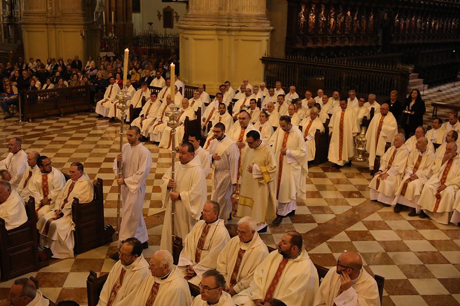 Misa Crismal celebrada en la Catedral de Málaga el 17 de abril de 2019 // S. FENOSA