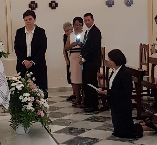 Votos temporales de dos novicias nazarenas en Málaga