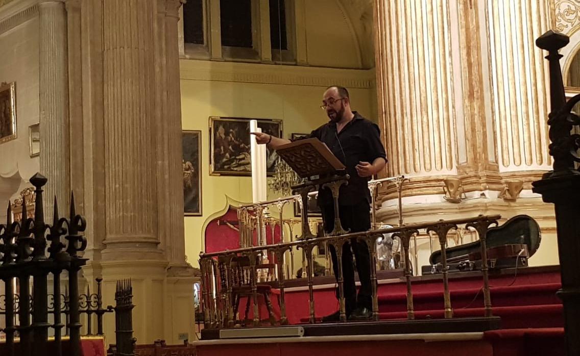 Toño Casado, en la Catedral de Málaga