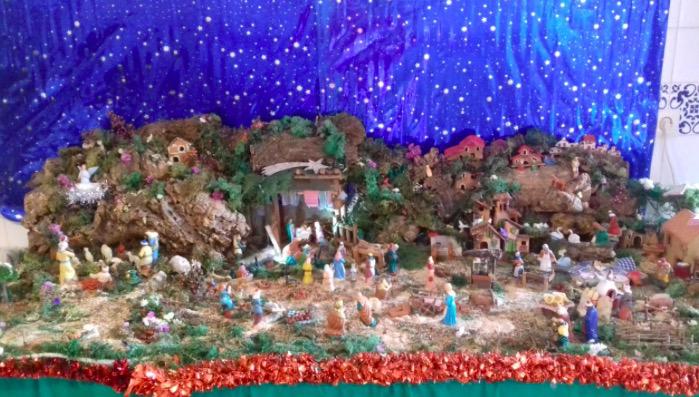 Belén elaborado por María Luz Álvarez de Cózar, de 80 años y feligresa de la parroquia de la Asunción