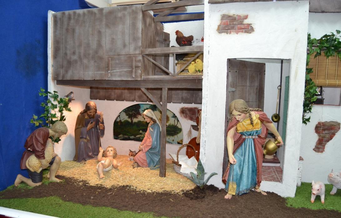 Belén ubicado en Cáritas Diocesana de Málaga, montado por Pablo Benítez