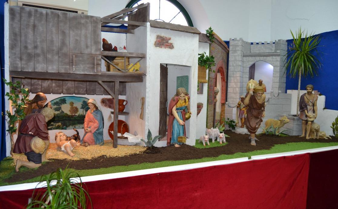 Belén ubicado en Cáritas Diocesana de Málaga, montado por Pablo Benítez