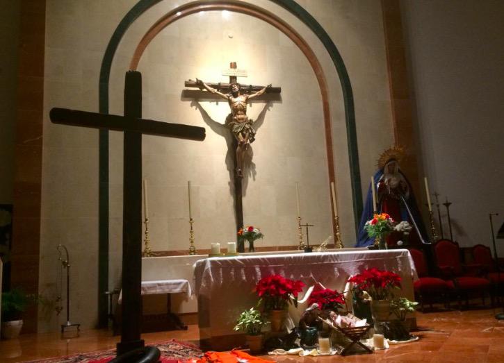La cruz, en Estación de Cártama con el arciprestazgo de Álora