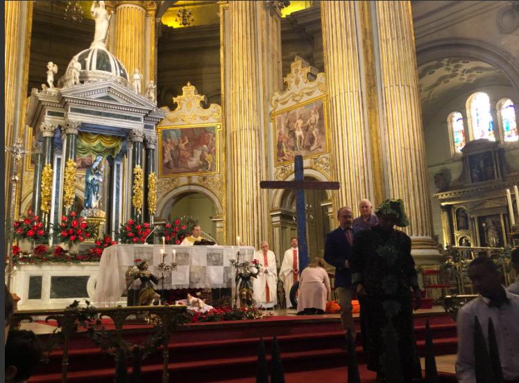 La Cruz de Lampedusa, en la Catedral de Málaga, en la fiesta de la Sagrada Familia
