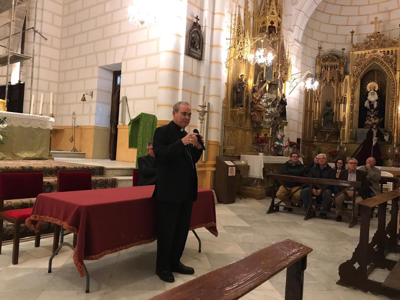 D. Jesús Catalá en su visita pastoral a Melilla, en enero de 2020