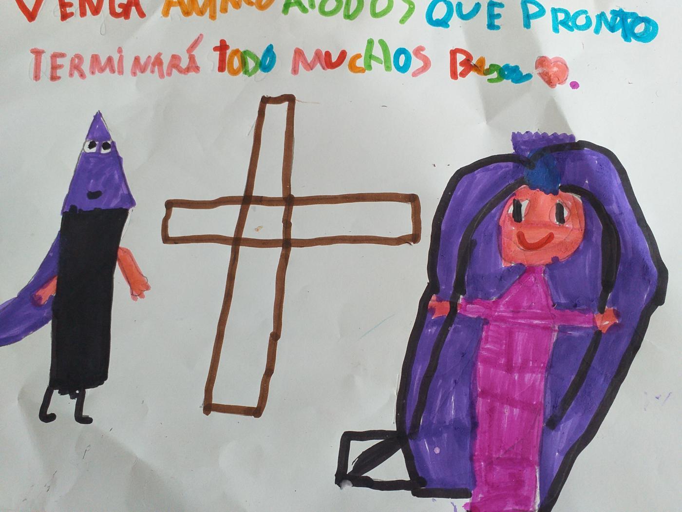 Un dibujo de Semana Santa  para los niños del Materno