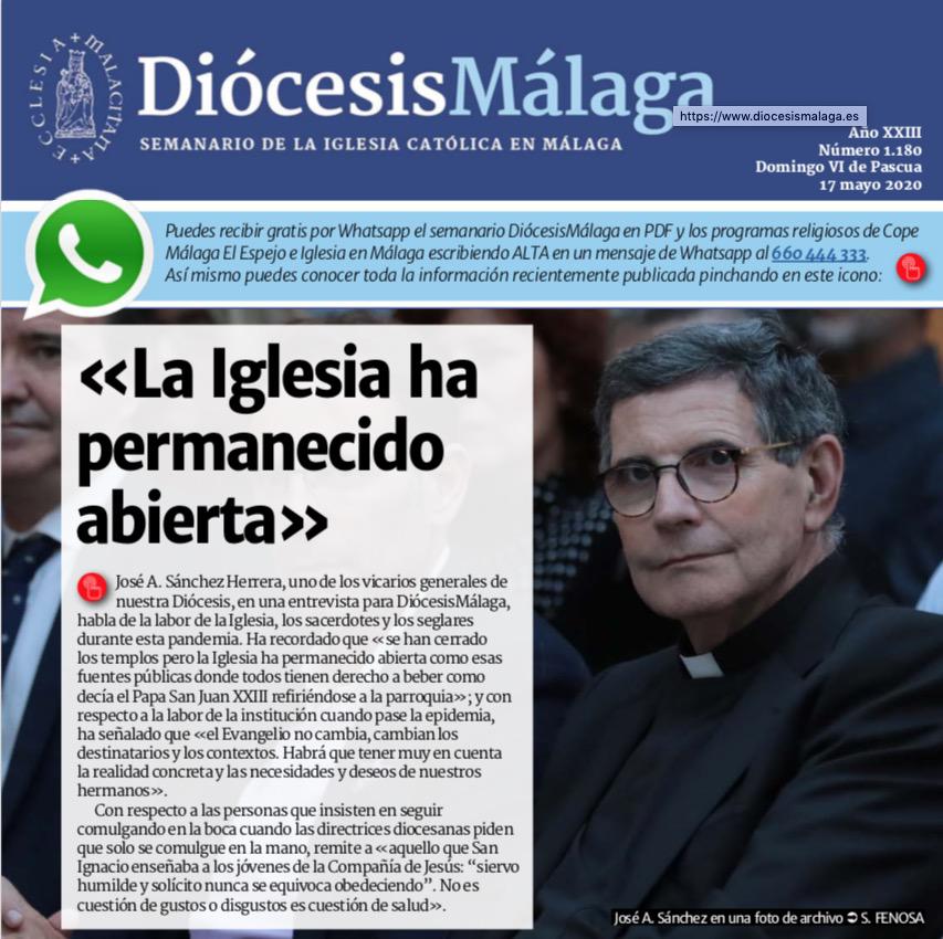 IGLESIA ON LINE. Ya disponible la revista DiócesisMálaga