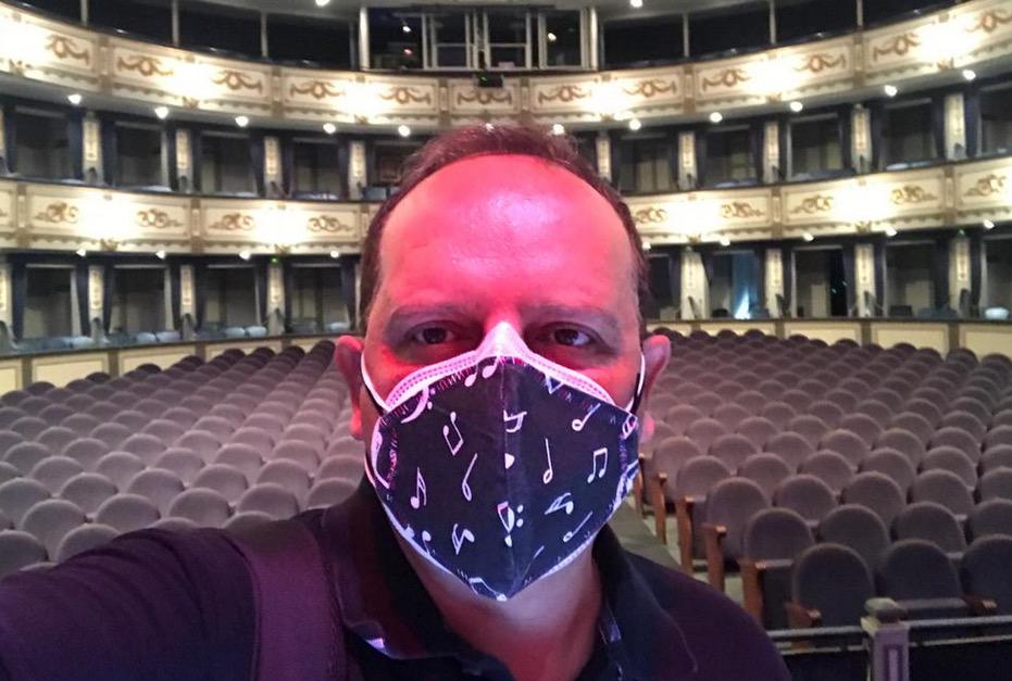 Pacetti en su regreso al Cervantes, el día de la Victoria de 2020