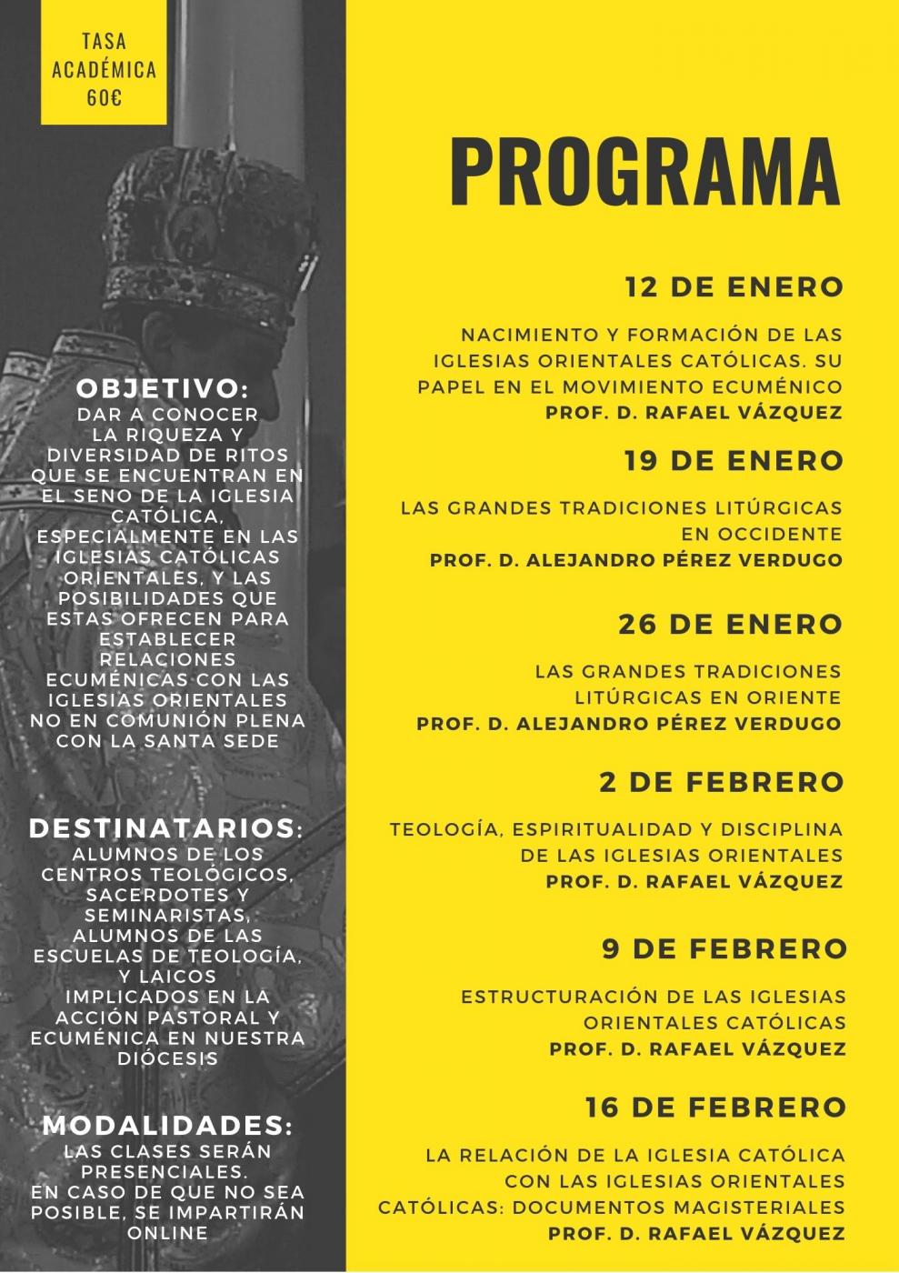 Imagen del folleto publicitario del curso