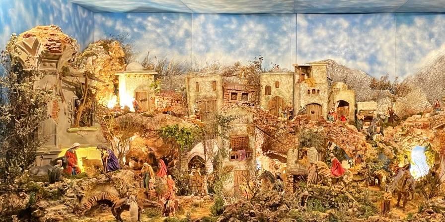 Belén de la parroquia de San Marcos Evangelista en Cuevas de San Marcos