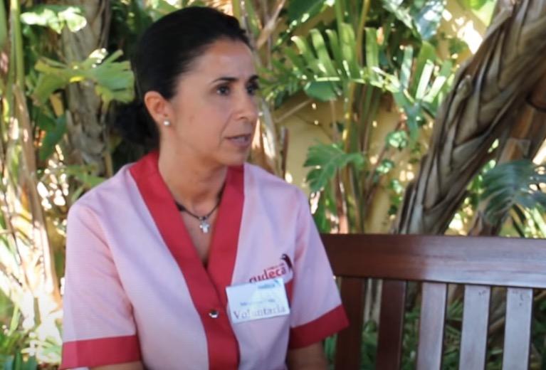 Merche Vega, voluntaria de Cudeca