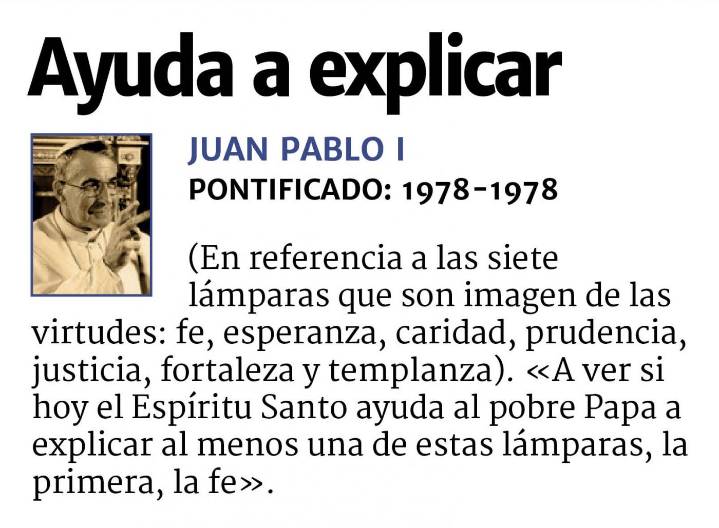 Juan Pablo I, sobre el Espíritu Santo