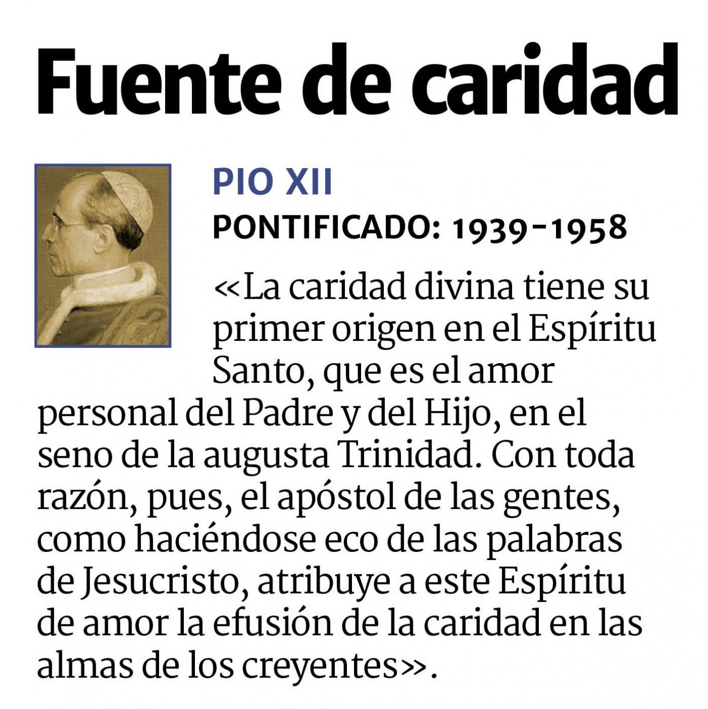 Pío XII, sobre el Espíritu Santo