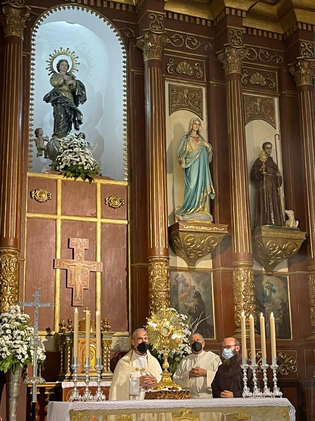 Visita Pastoral del Obispo de Málaga al Convento de San Francisco, en Vélez-Málaga