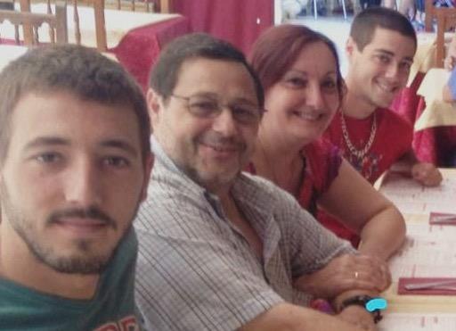 Antonio Rubio y su familia