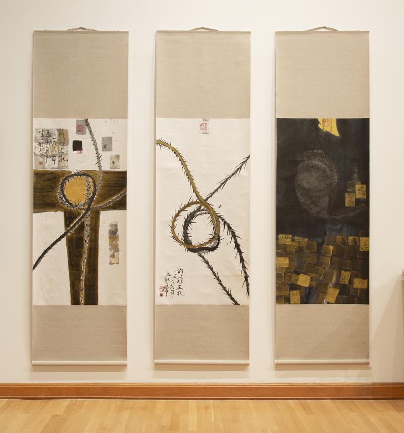 Obra de Daozi en el Westmont Ridley-Tree Museum of Art en California, Estados Unidos