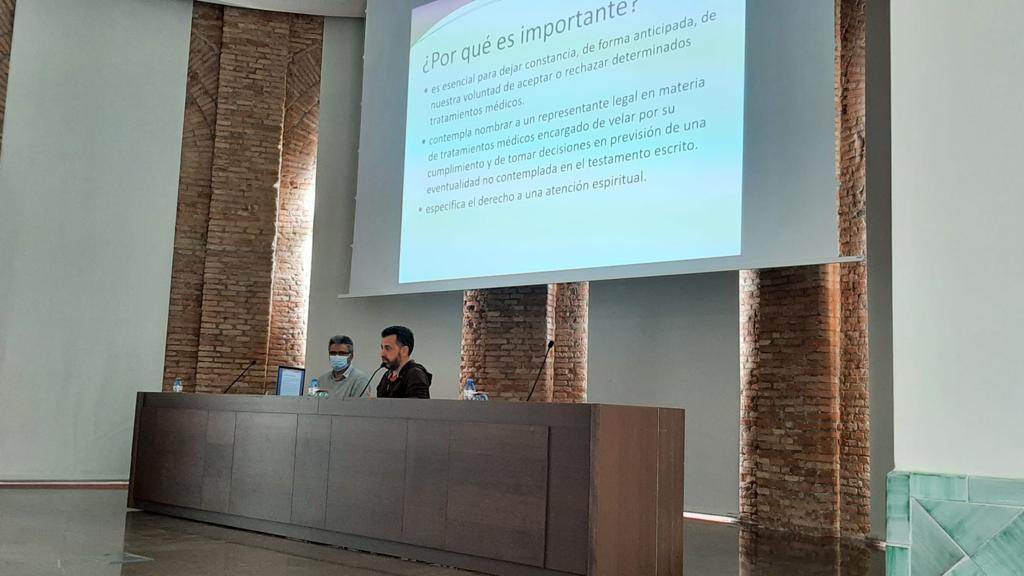 Patricio Fuentes y José Ignacio Bermúdez durante la ponencia
