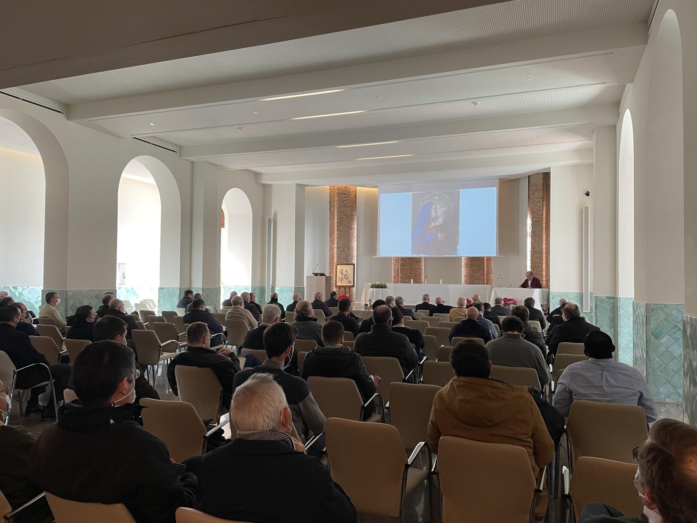 Retiro de Adviento para el clero 2021 celebrado en Casa Diocesana // E. LLAMAS