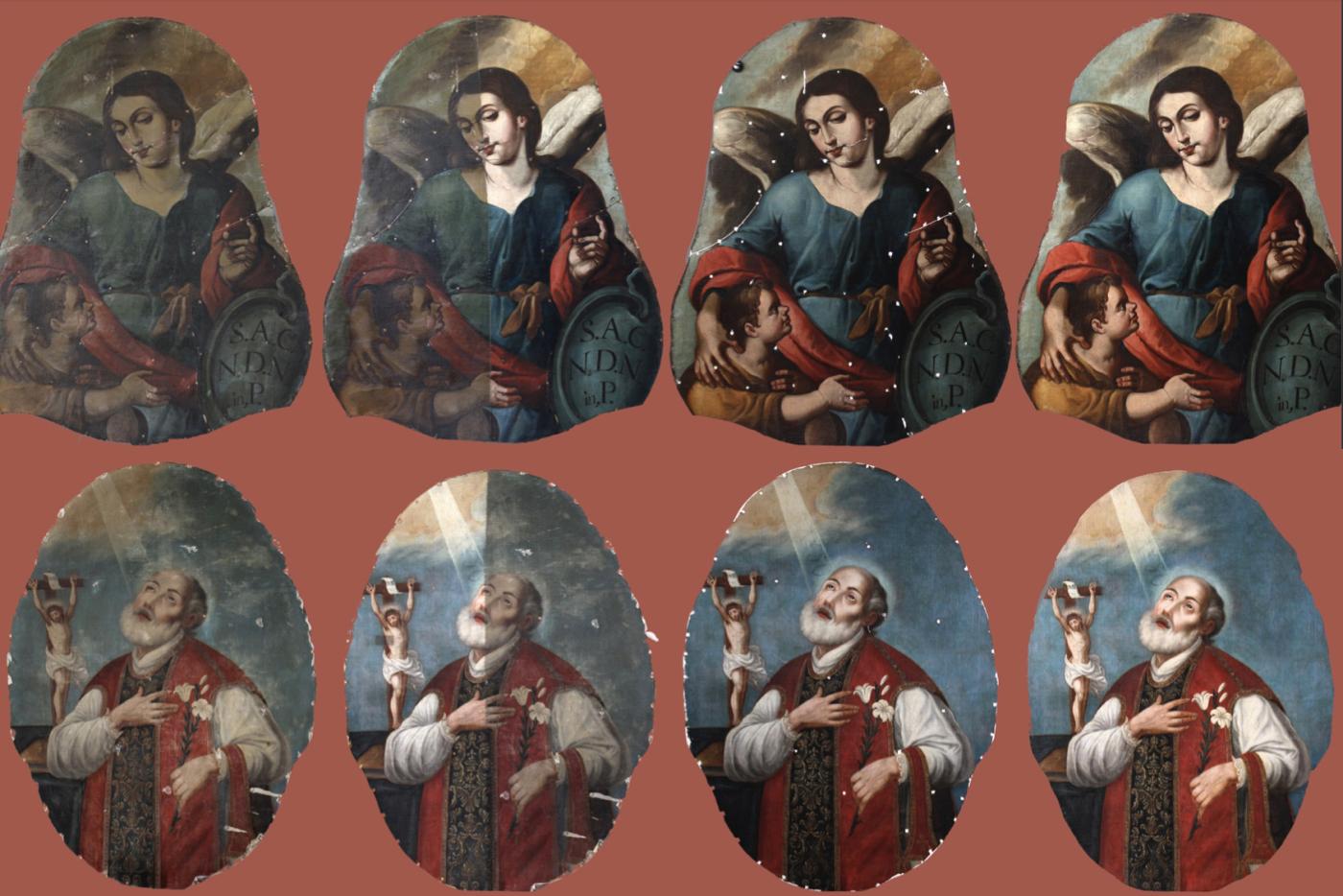 El conjunto pictórico de la iglesia de los Mártires recupera su esplendor