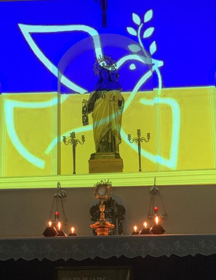Oración por la Paz en Ucrania en la parroquia de Igualeja