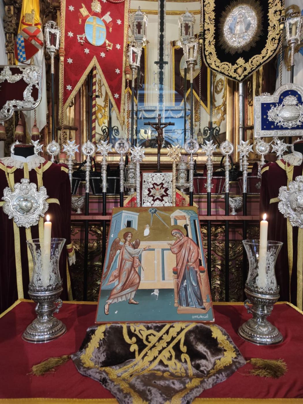 Icono profanado en Siria en la parroquia de San Juan Bautista de Málaga